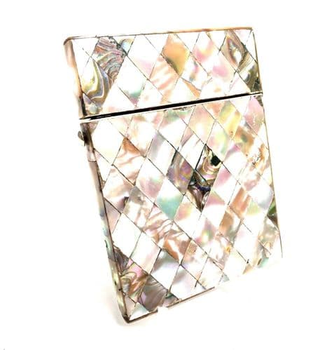 Victorian Antique Ladies Mother of Pearl Calling Card Case / Wallet / Purse - 224166249062